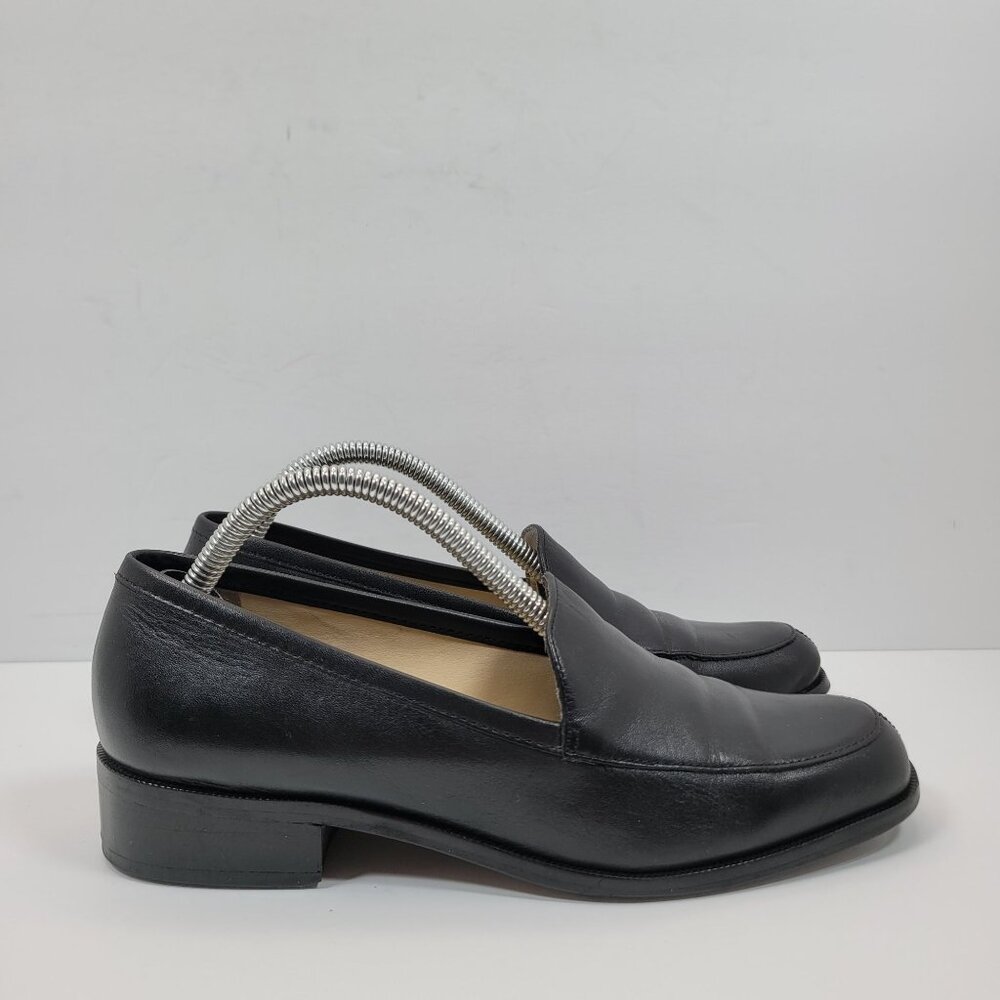 Laura Scott Women's Black Leather Loafer Shoes US Size 6M